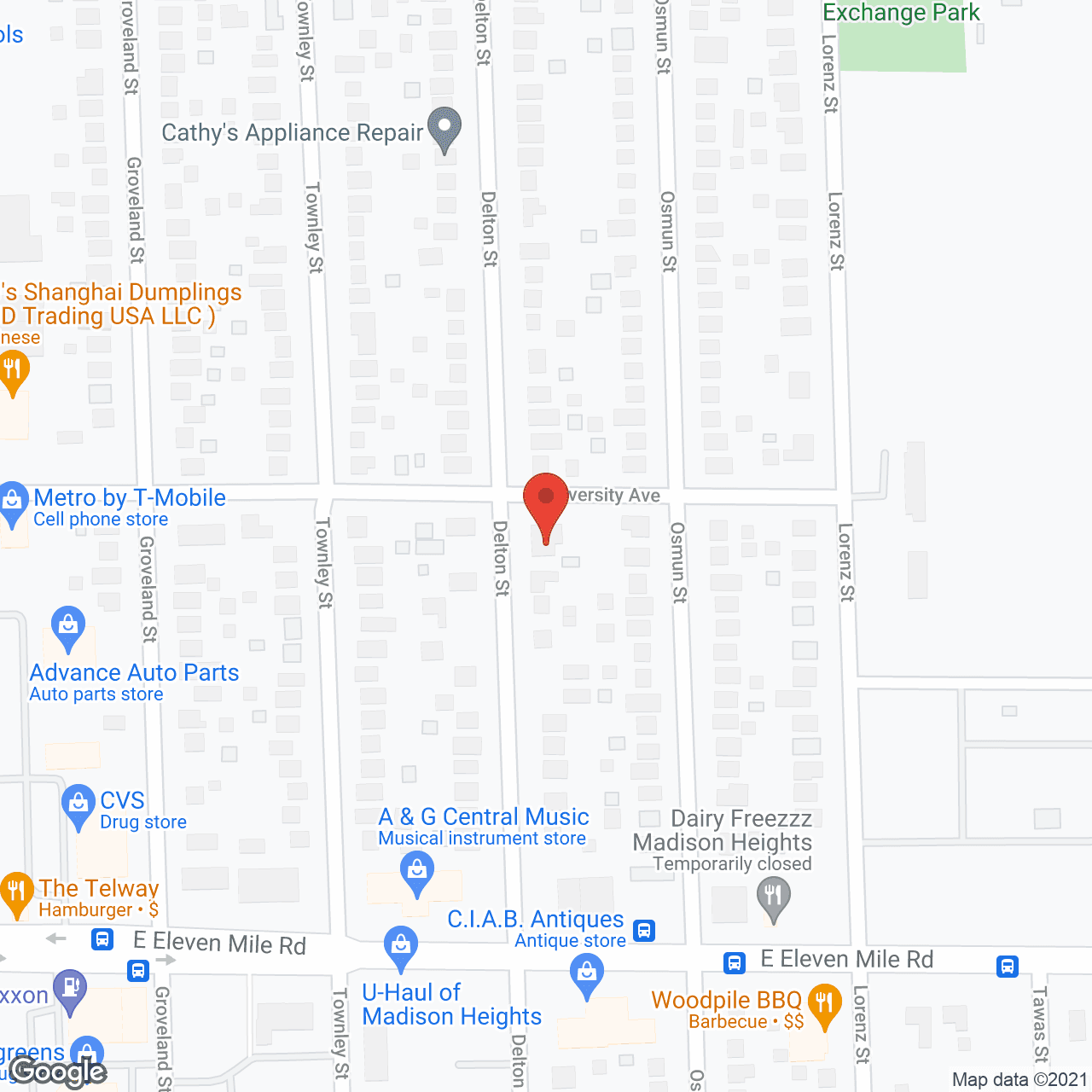 Map of the neighborhood around Ambrosia Villa
