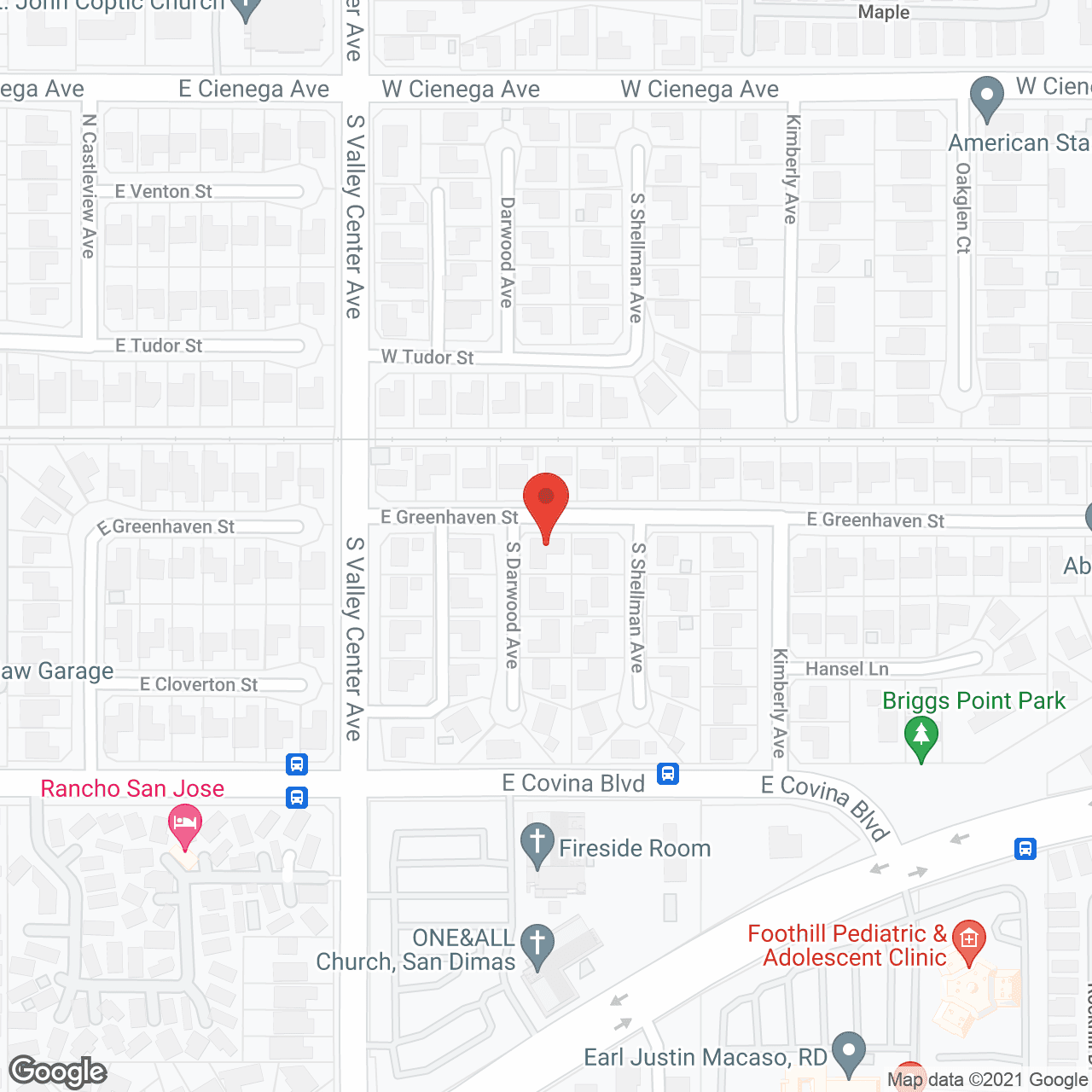 Map of the neighborhood around St. Judes Eldercare II
