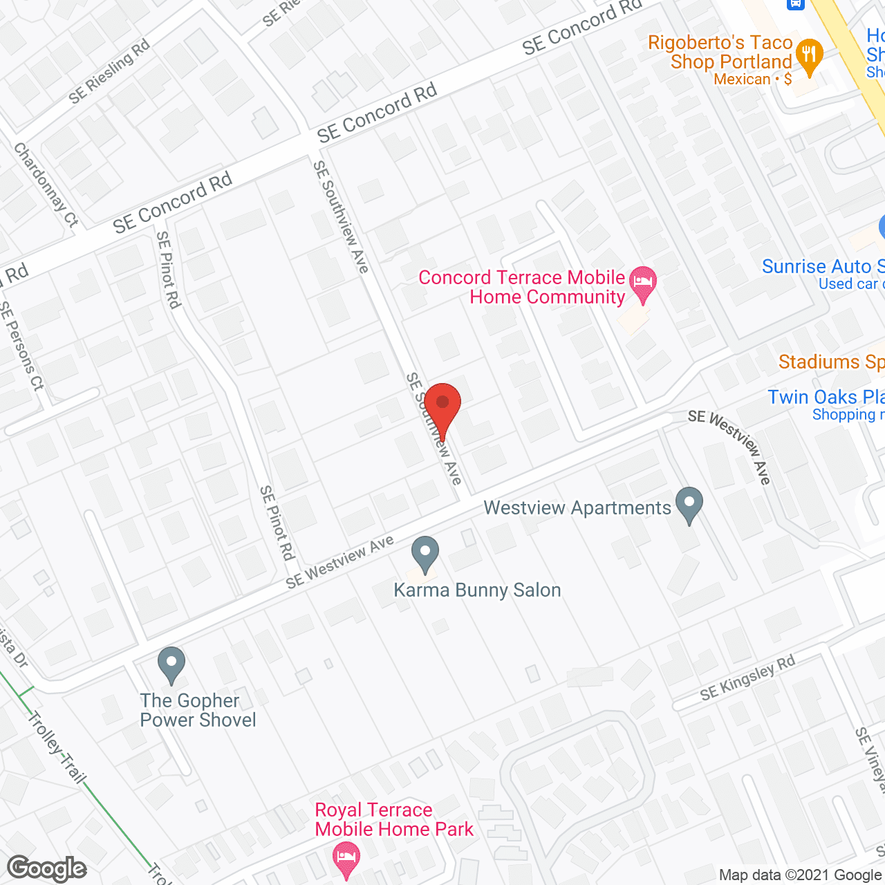 Map of the neighborhood around Home Sweet Home Adult Care