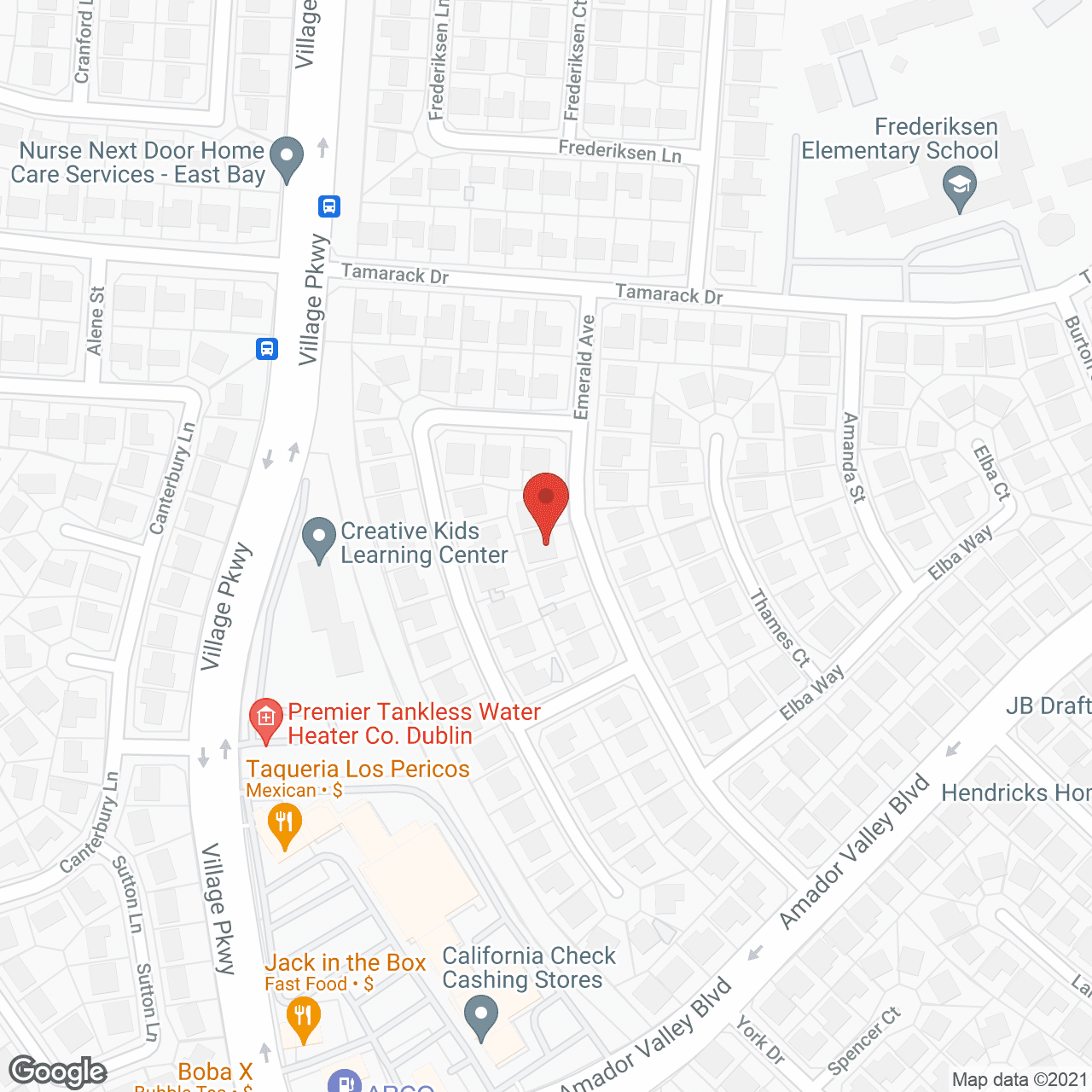 Map of the neighborhood around Emerald Home Care Facility