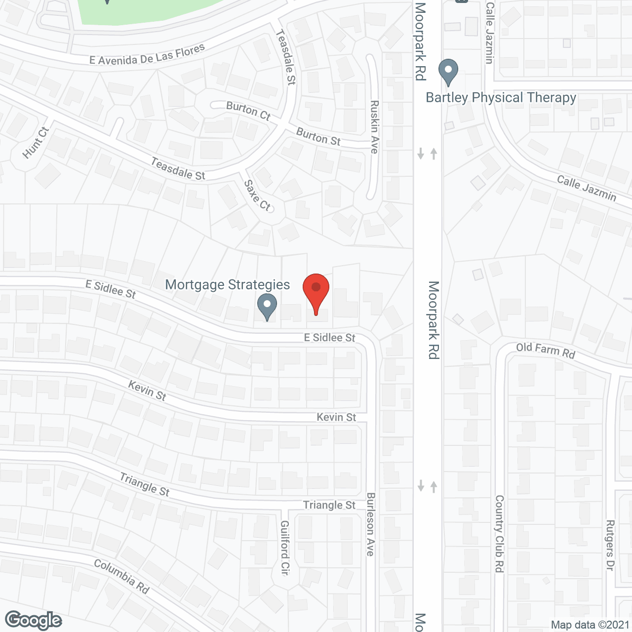 Map of the neighborhood around Everlasting Springs