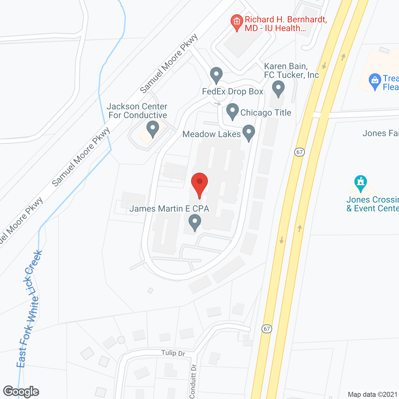 Map of the neighborhood around Meadow Lakes Assisted Living and Garden Homes