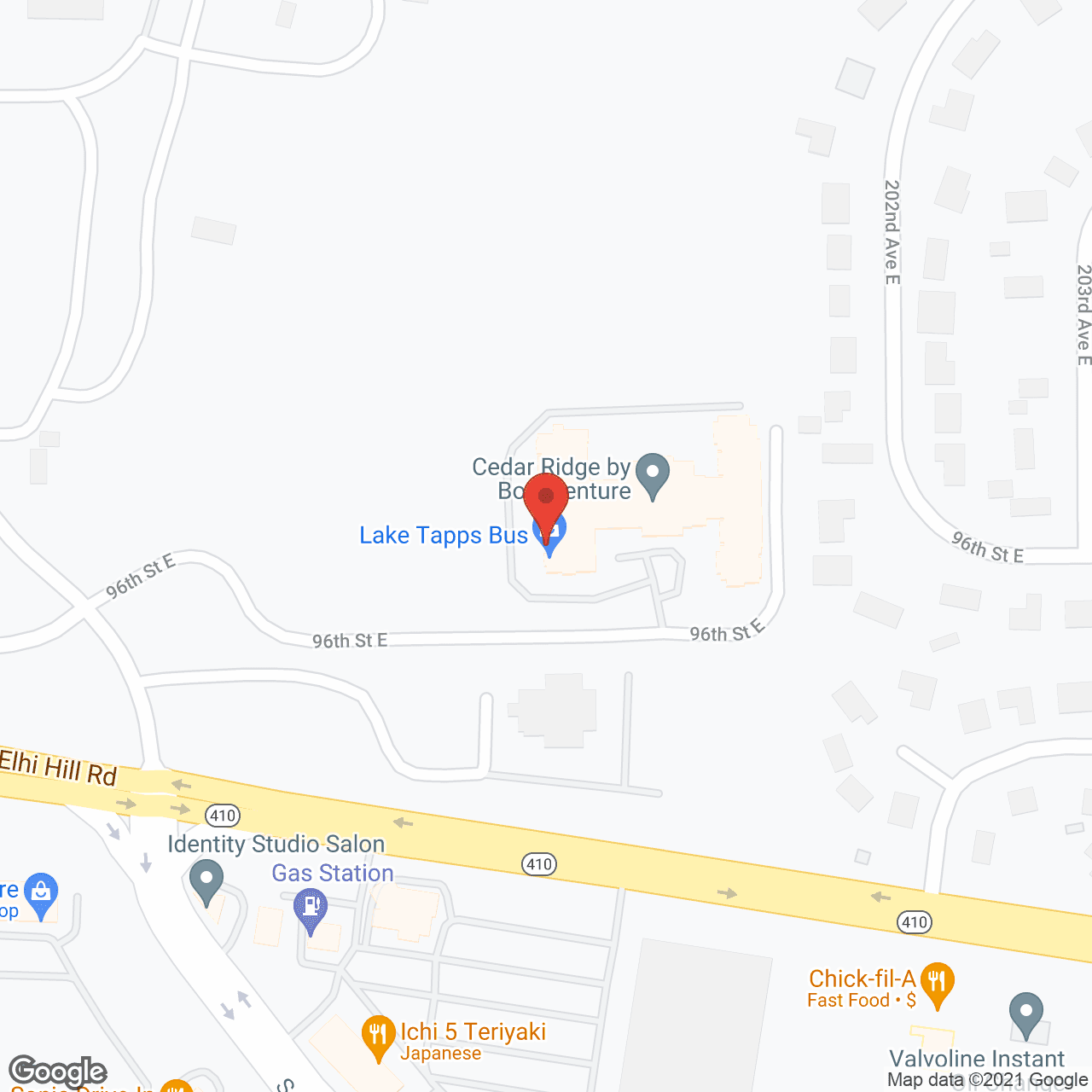 Map of the neighborhood around Cedar Ridge by Bonaventure