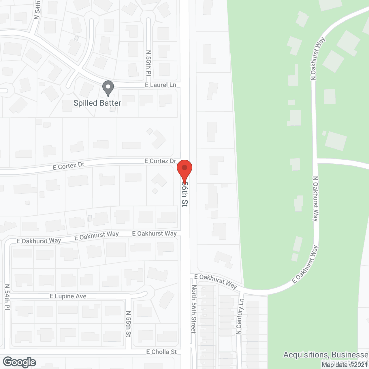 Map of the neighborhood around Evergreen Assisted Living