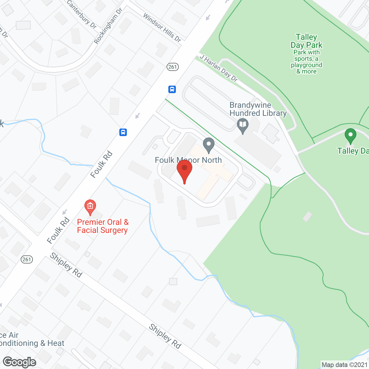 Map of the neighborhood around Foulk Living