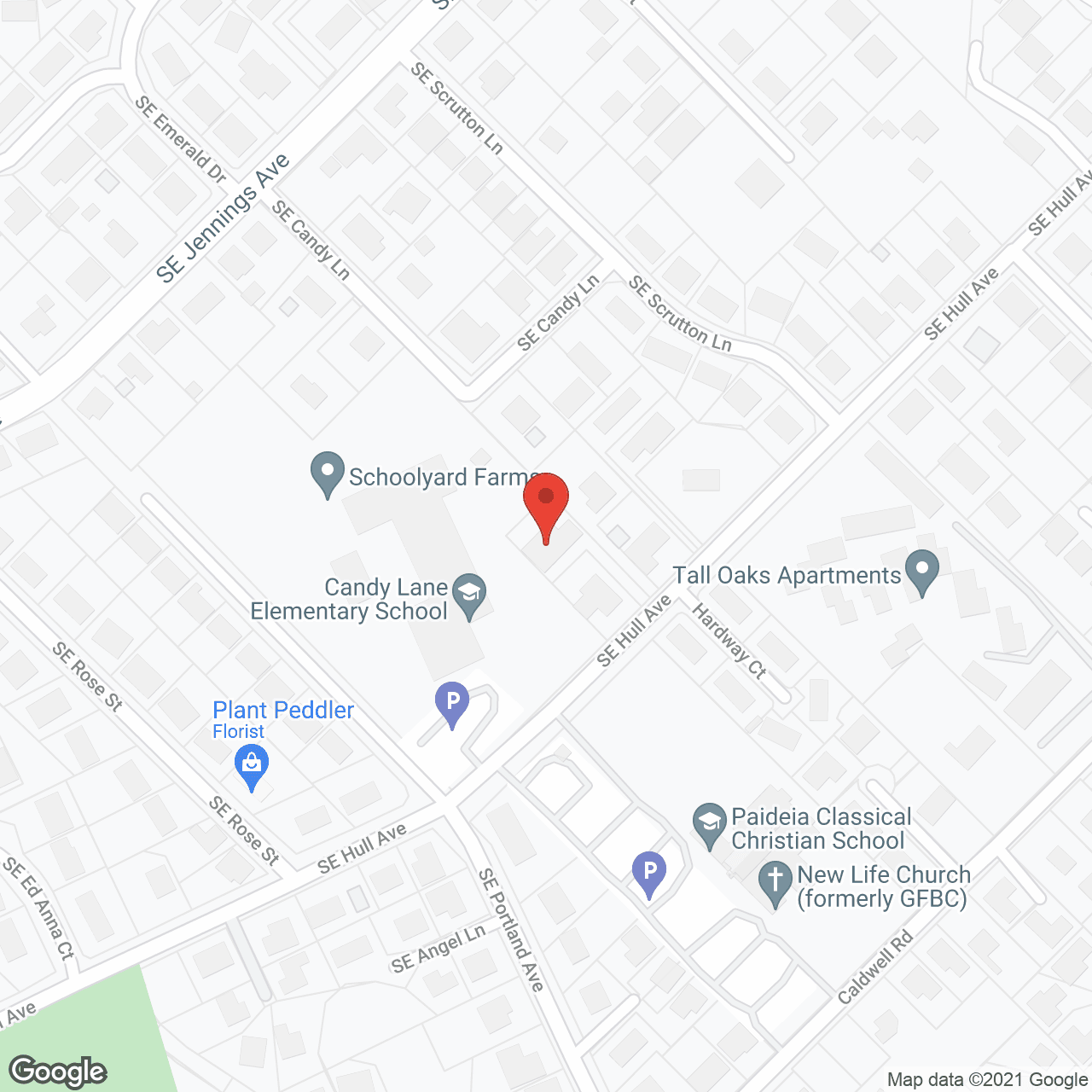 Map of the neighborhood around Golden Heart ACH