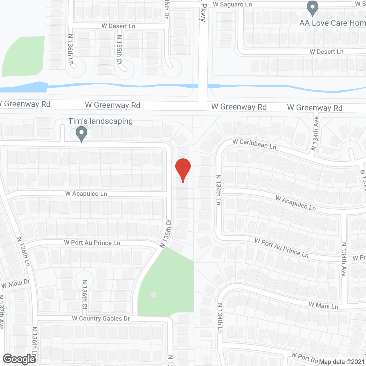 Map of the neighborhood around A Paradise for Parents Assisted Living and Memory Care