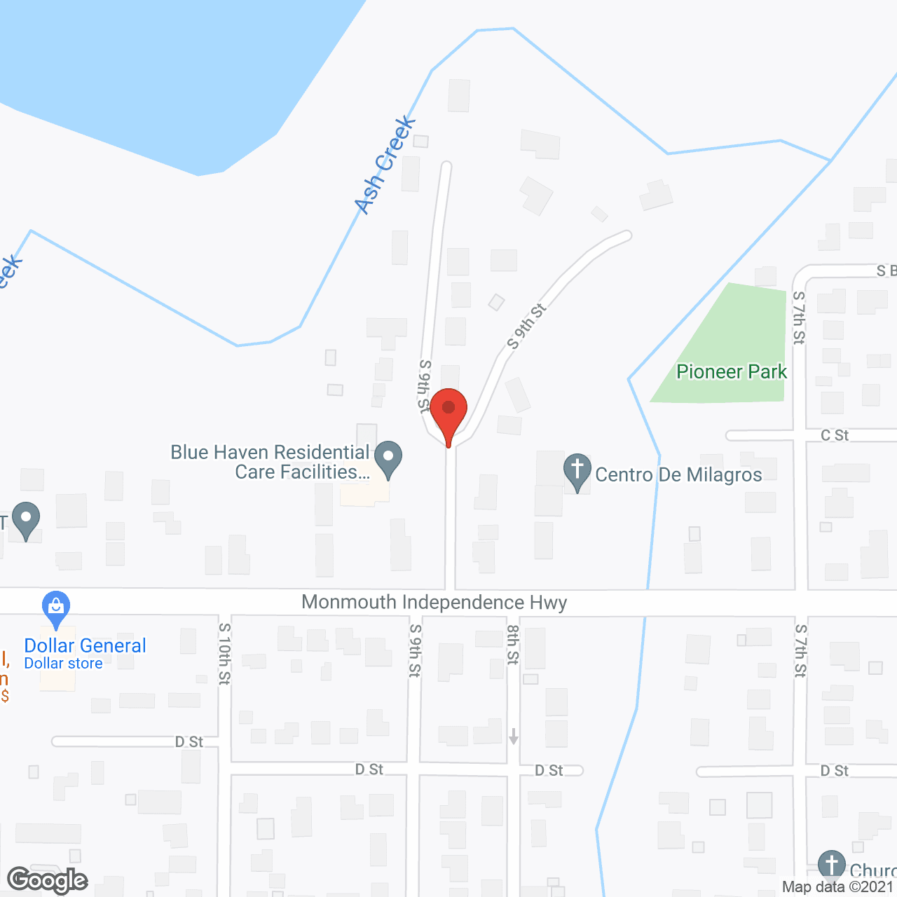 Map of the neighborhood around Blue Haven Memory Care - Independence