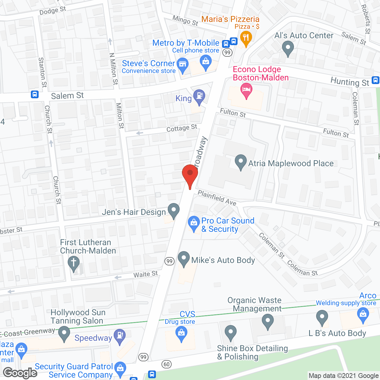 Map of the neighborhood around Holiday Maplewood Place