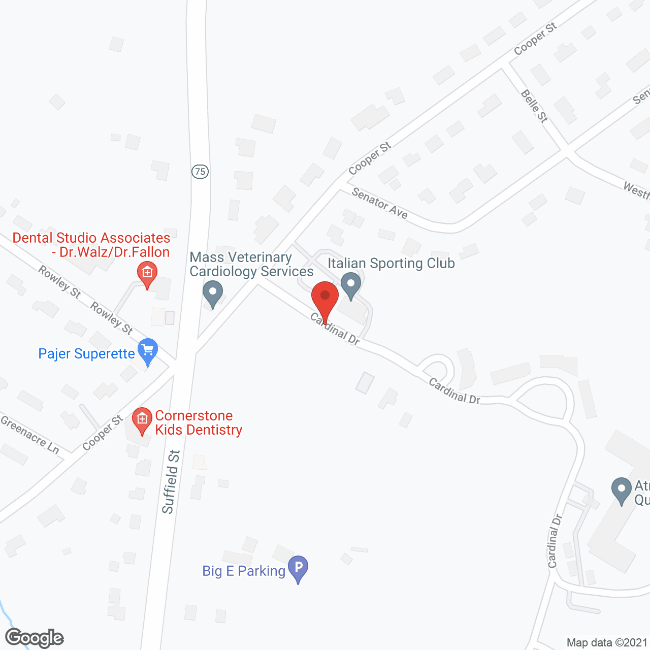 Map of the neighborhood around The Atrium at Cardinal Drive