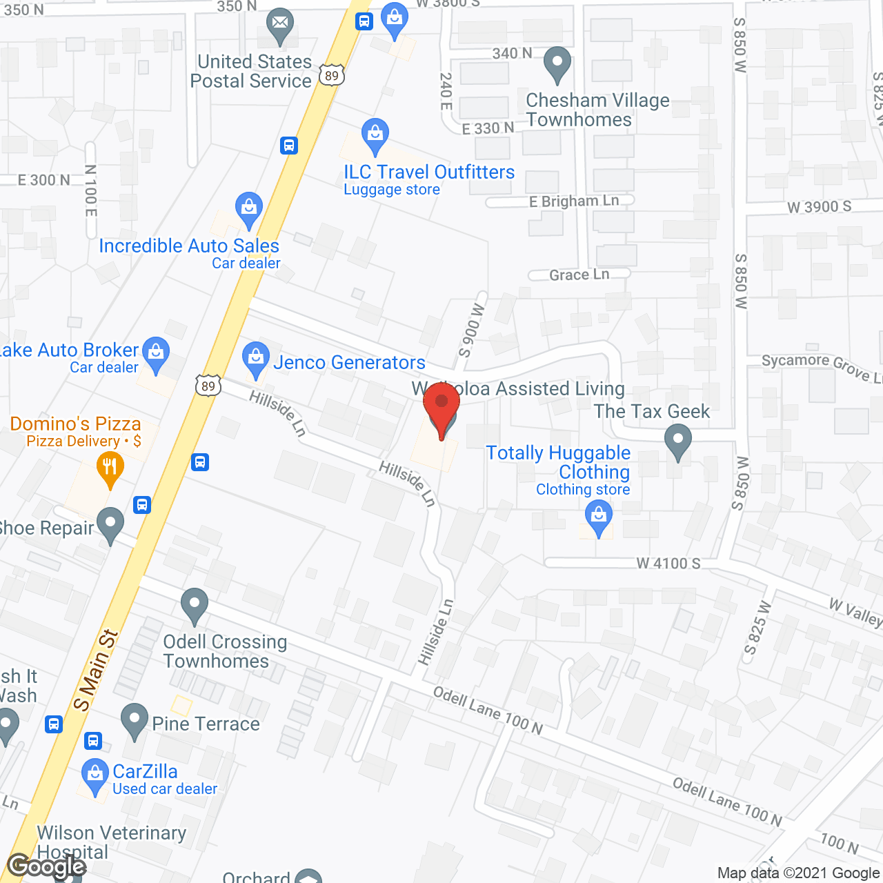 Map of the neighborhood around Oak Ridge Assisted Living of Bountiful