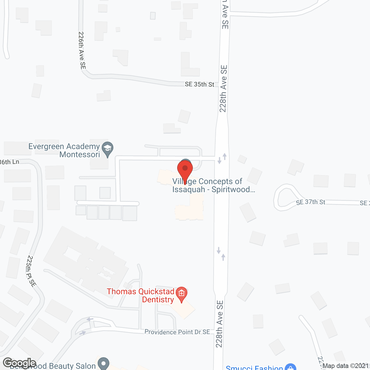 Map of the neighborhood around Spiritwood at Pine Lake Assisted Living