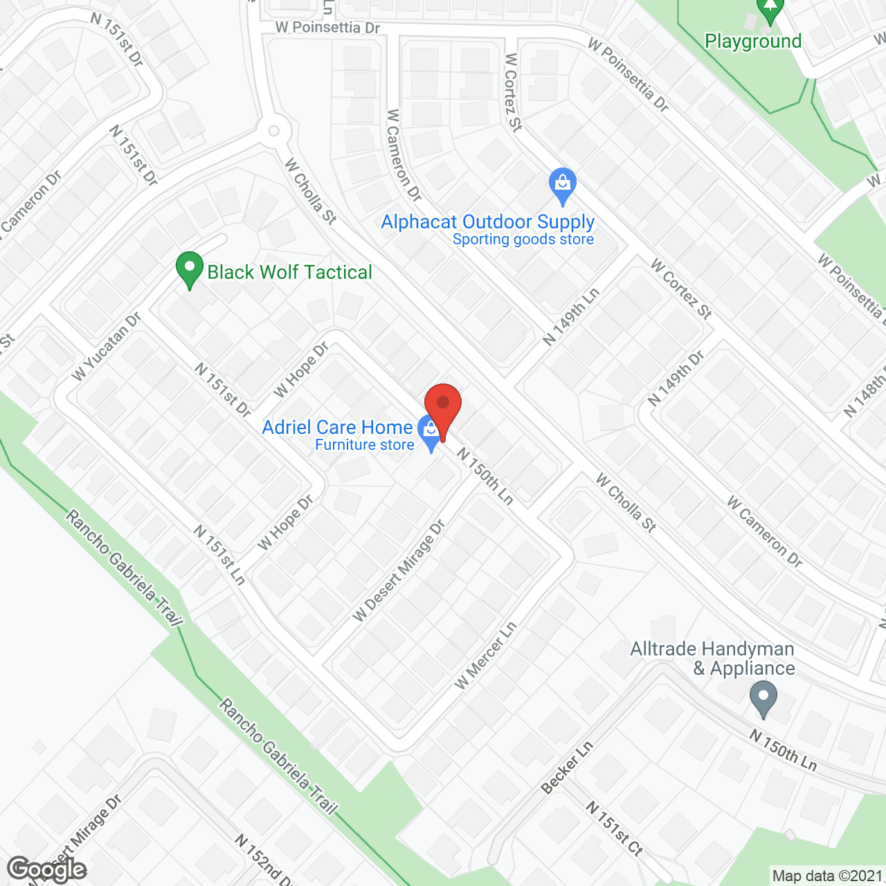 Map of the neighborhood around Adriel Care Home