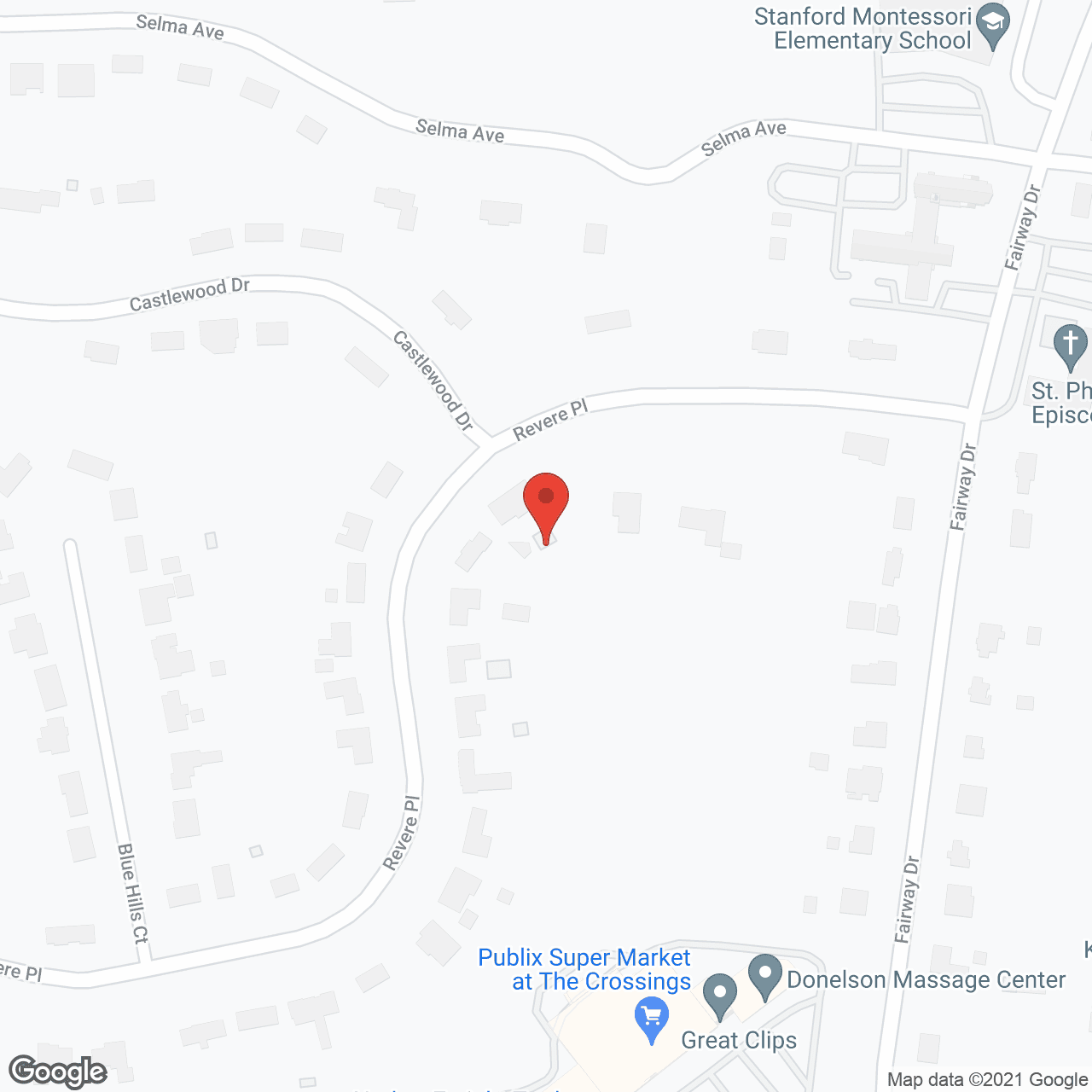 Map of the neighborhood around Mariana's Elderly Care