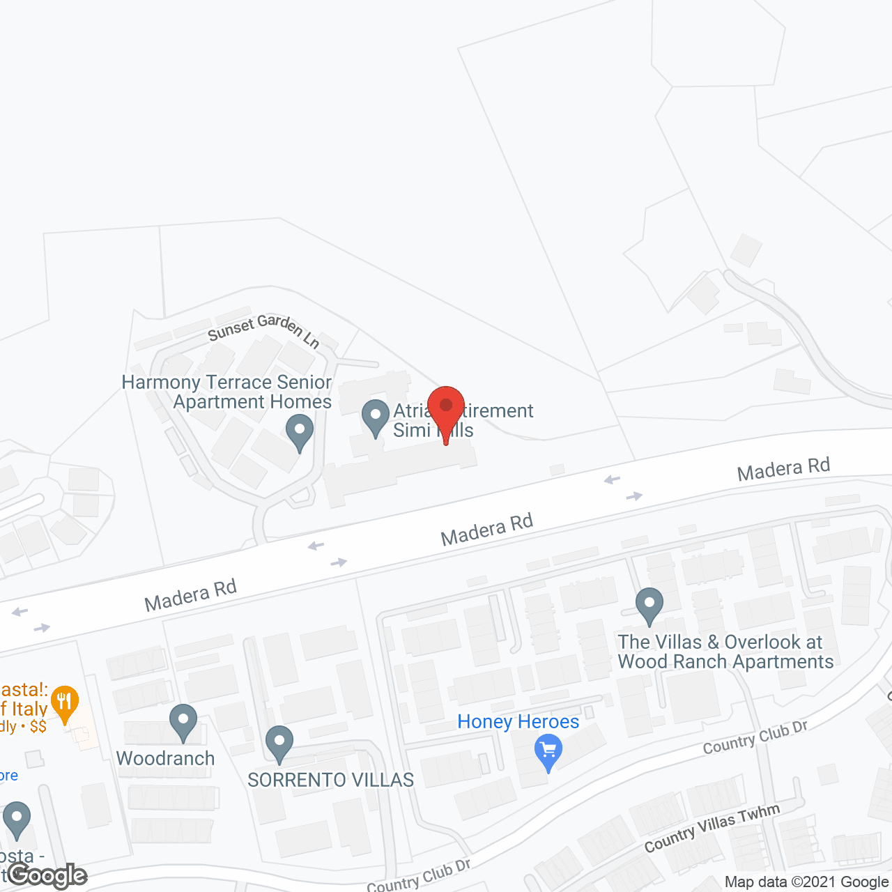 Map of the neighborhood around Holiday Simi Hills