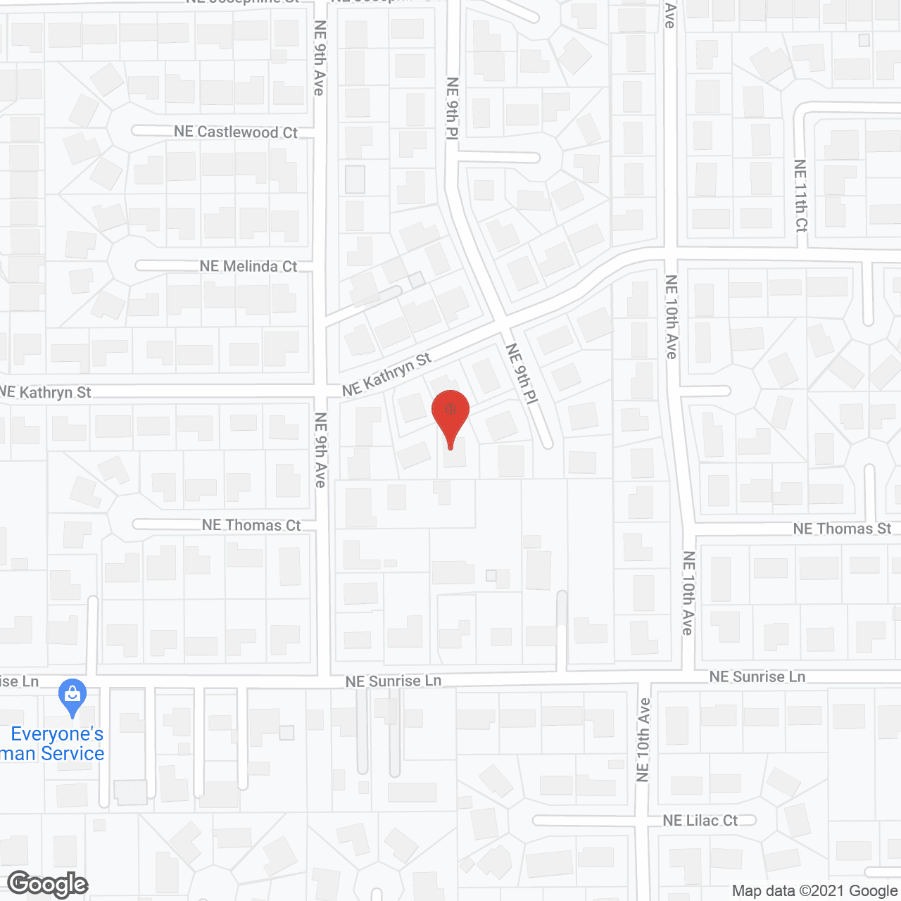 Map of the neighborhood around Ideal Care Adult Foster Home