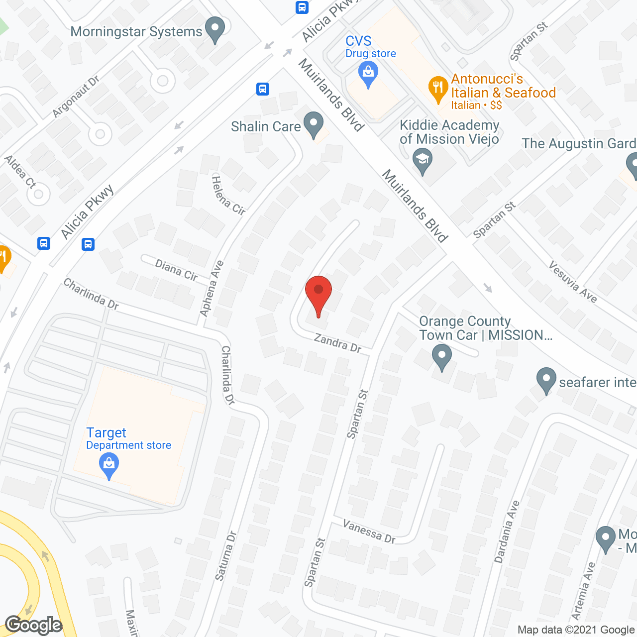 Map of the neighborhood around Vest Care Manor