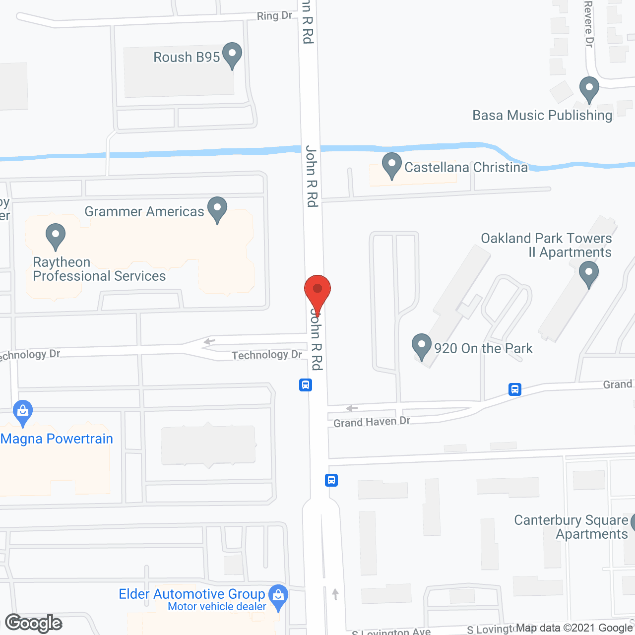 Map of the neighborhood around 920 On The Park
