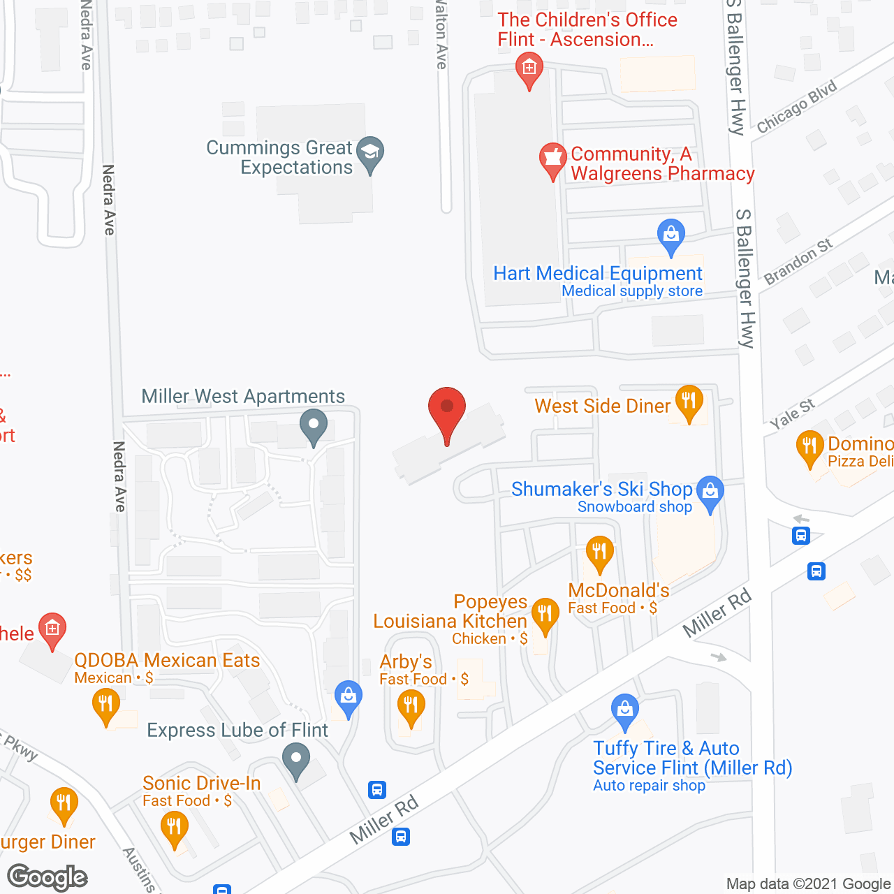 Map of the neighborhood around Flint Heights Terrace