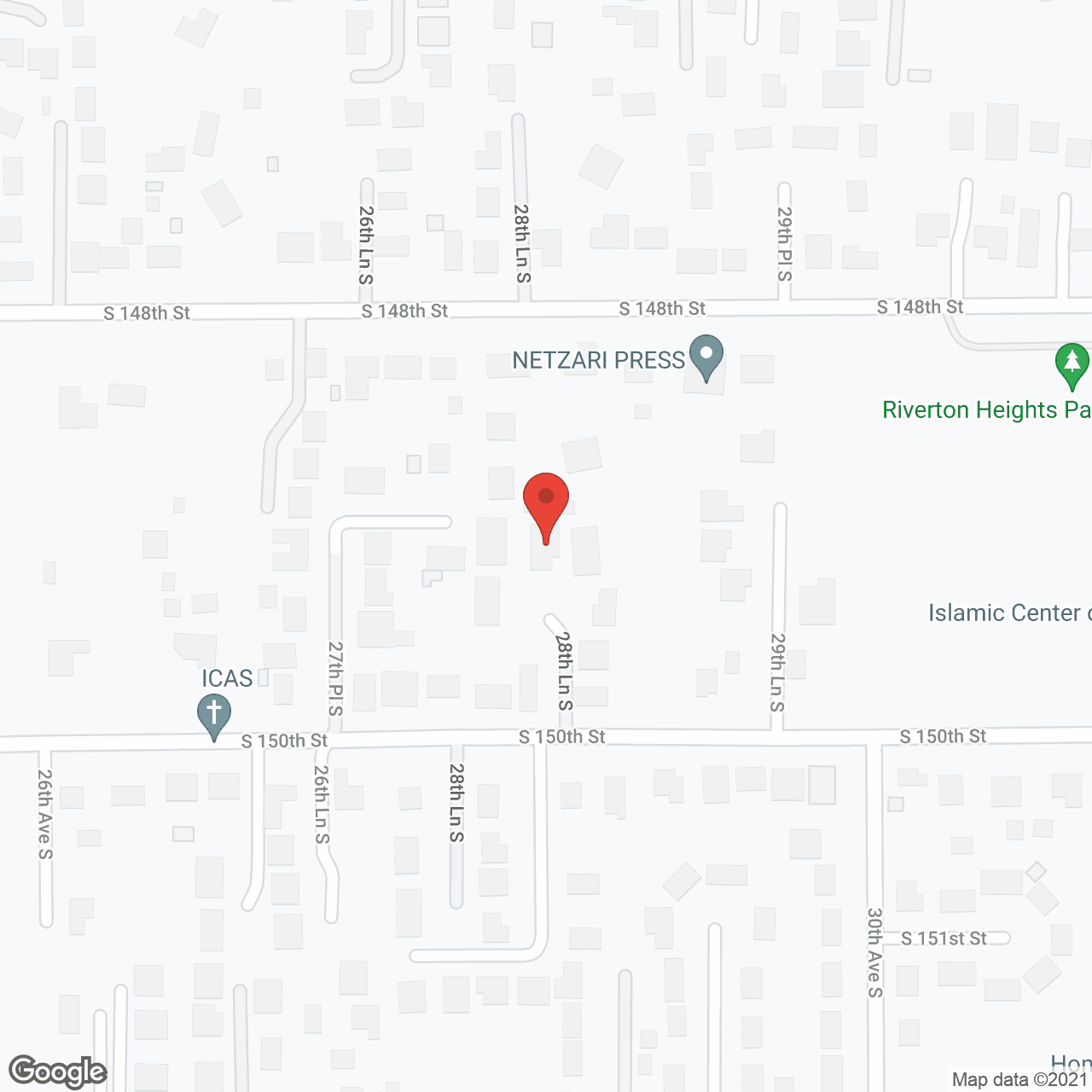 Map of the neighborhood around Del Adult Family Homes, Inc.