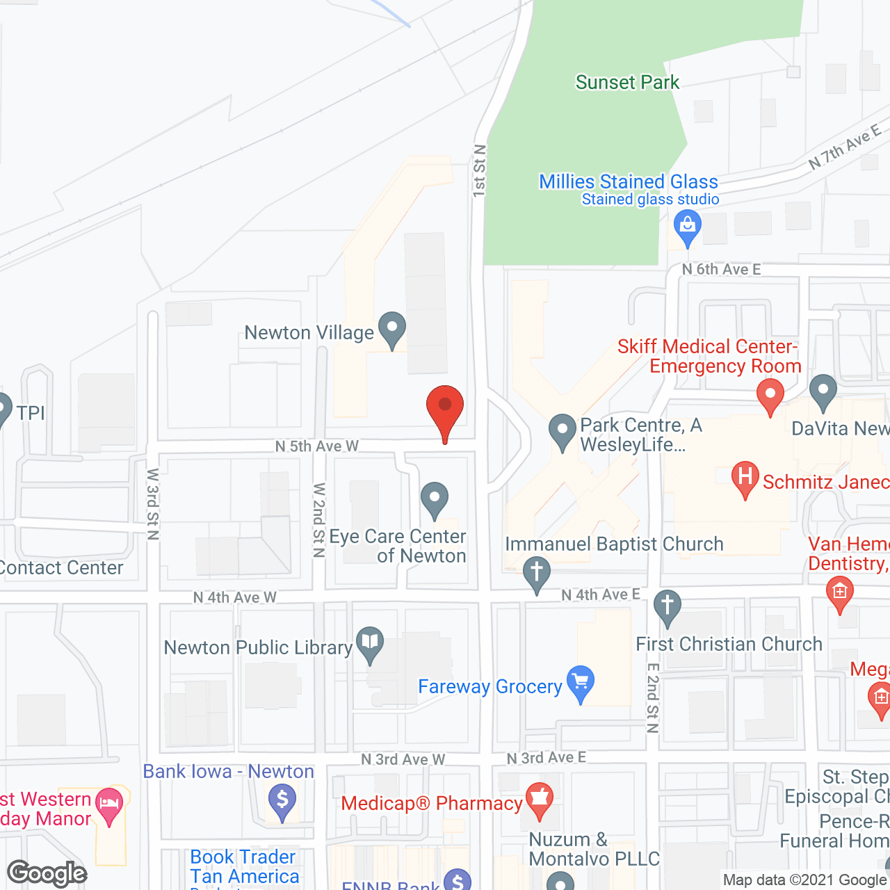Map of the neighborhood around Newton Village