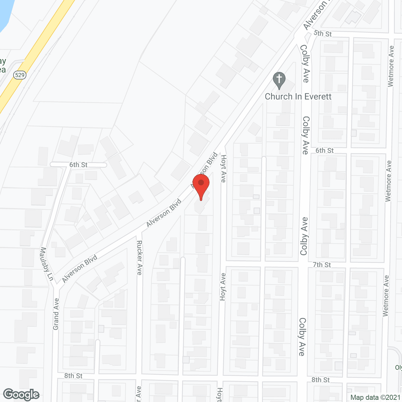 Map of the neighborhood around Serenity Adult Family Home