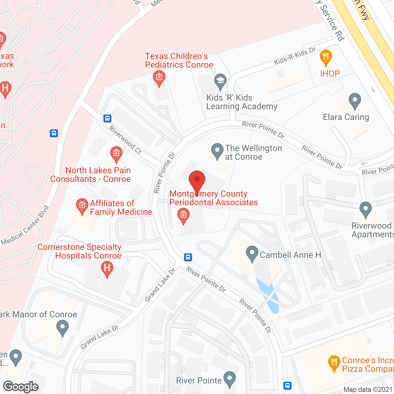Map of the neighborhood around The Wellington at Conroe