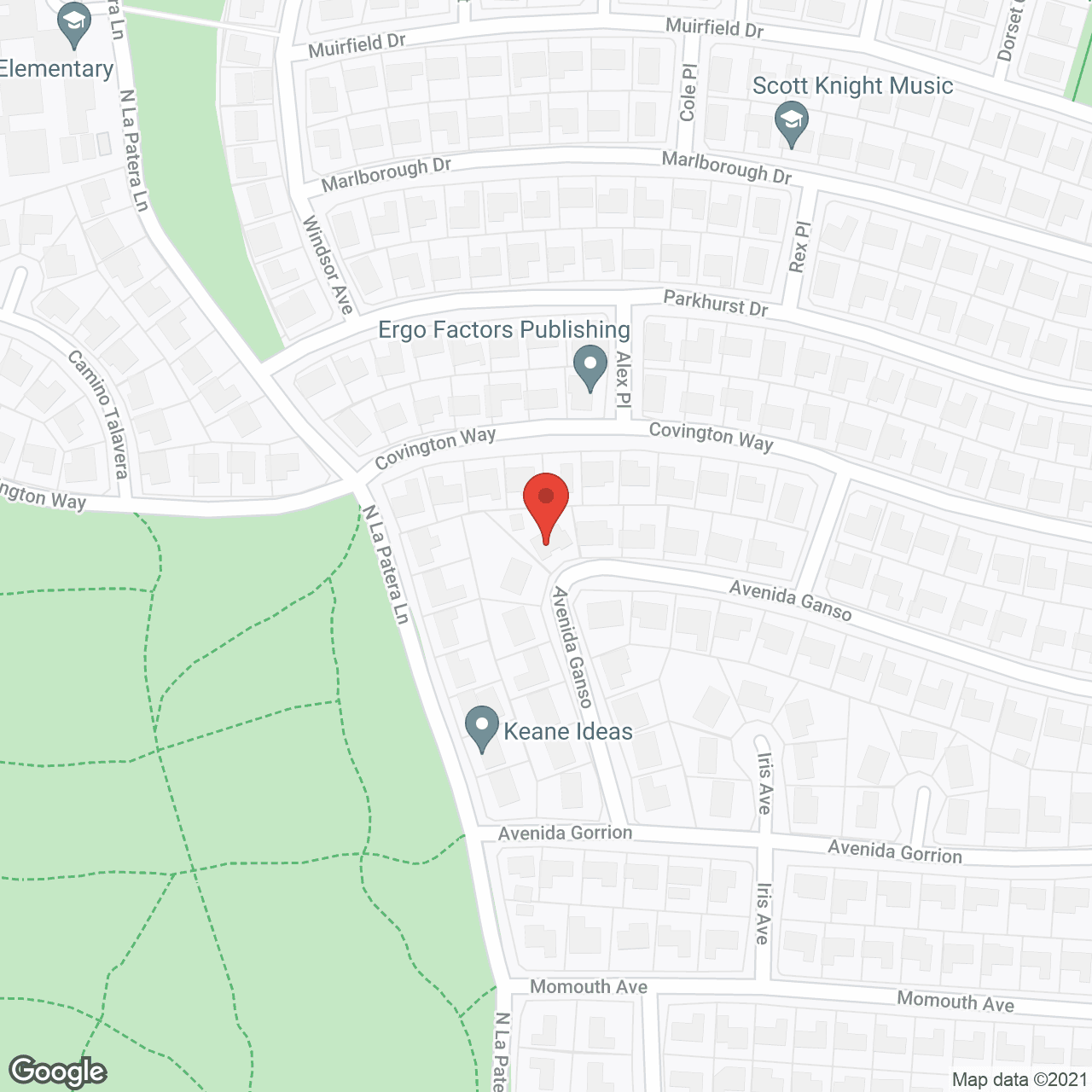 Map of the neighborhood around Villa Blanca, LLC