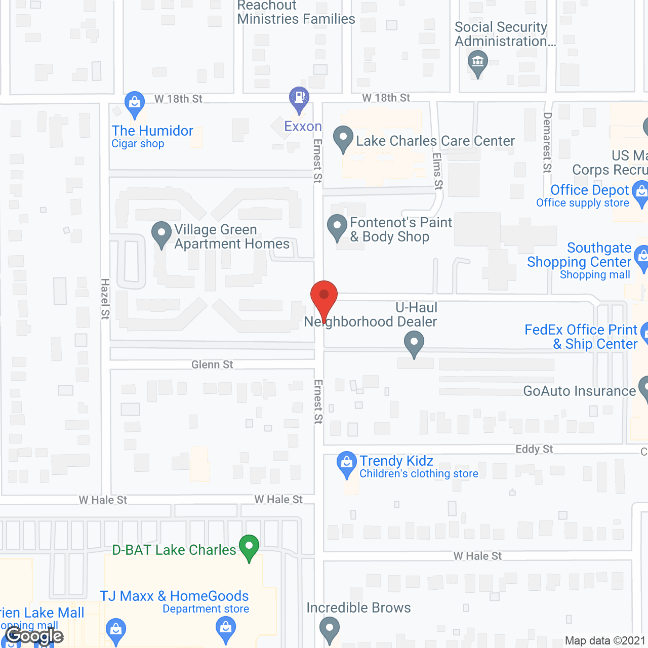 Map of the neighborhood around Extended Care Of Southwest LA