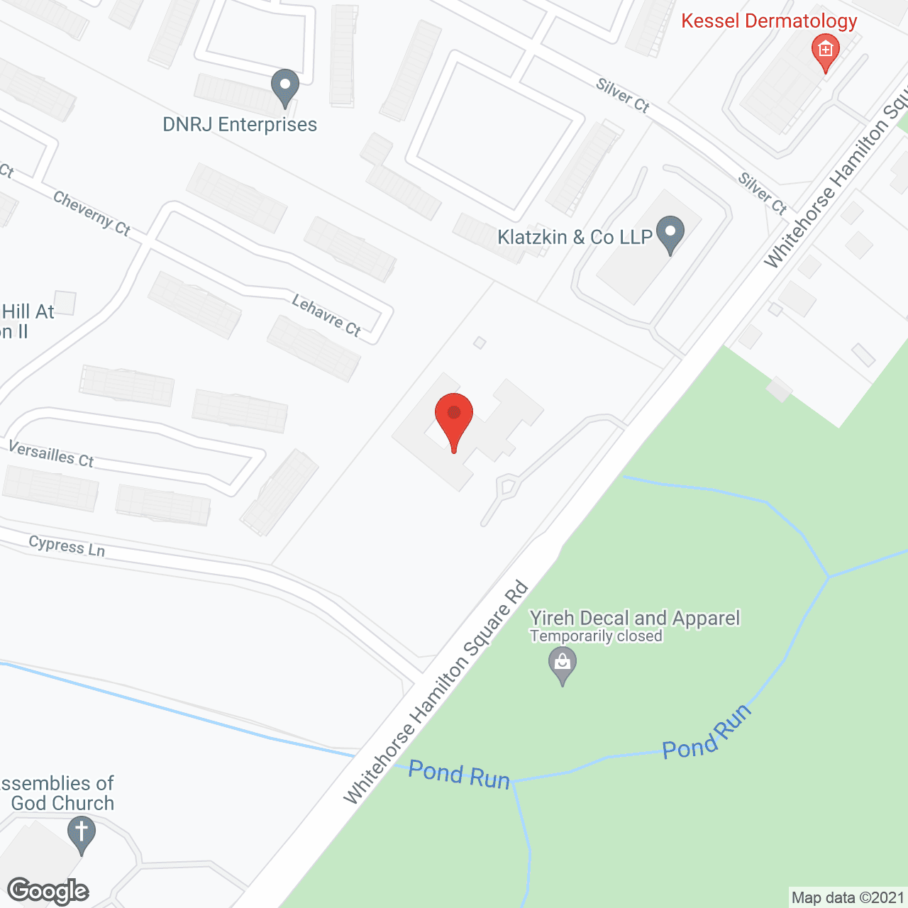 Map of the neighborhood around CareOne at Hamilton