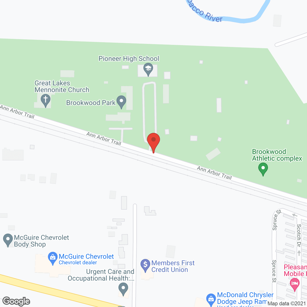 Map of the neighborhood around Americana Seniors