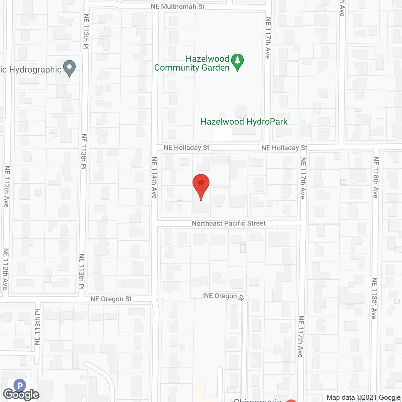 Map of the neighborhood around Hazelwood Adult Care Home