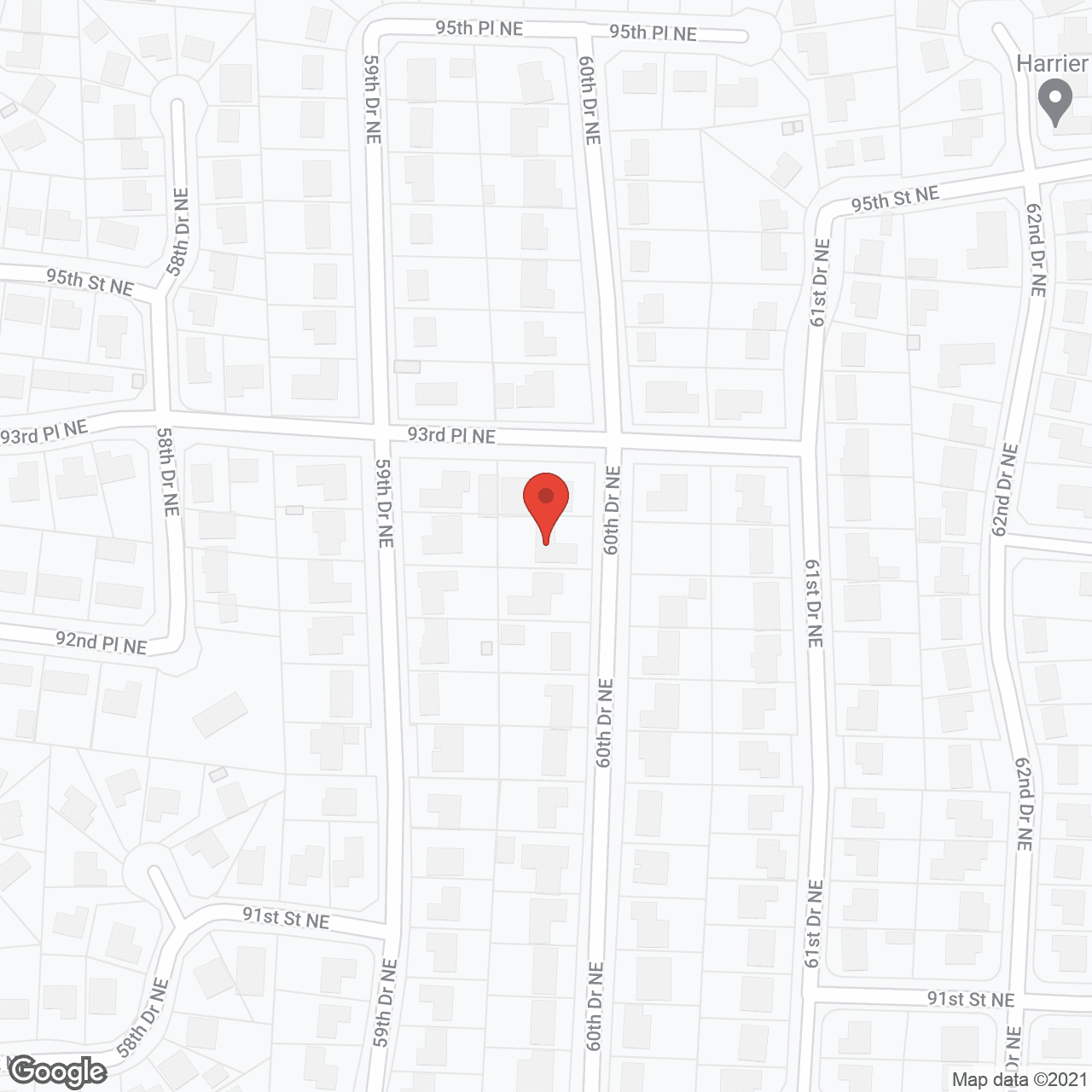 Map of the neighborhood around Linda's Adult Family Home