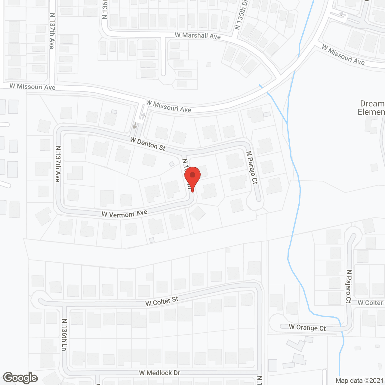 Map of the neighborhood around Villa Serene II
