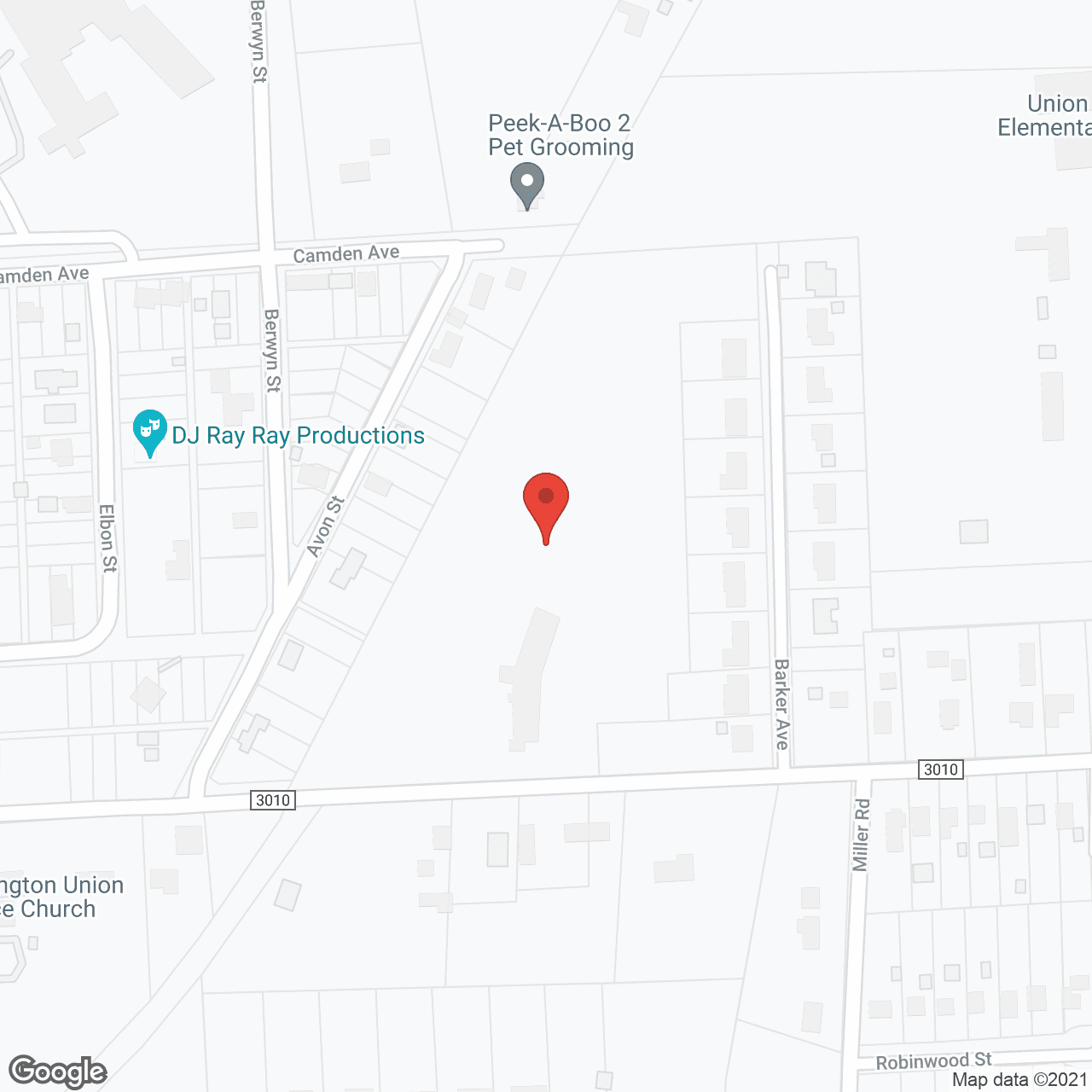 Map of the neighborhood around Lawrence County Geri-Care