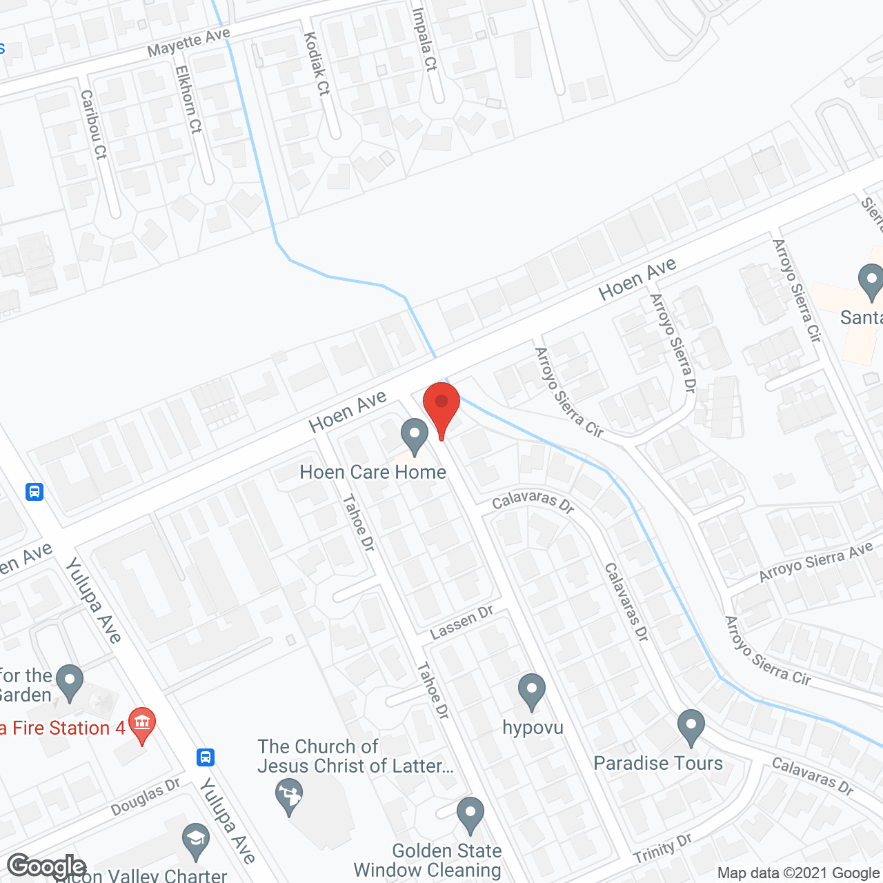 Map of the neighborhood around Hoen's Care Home