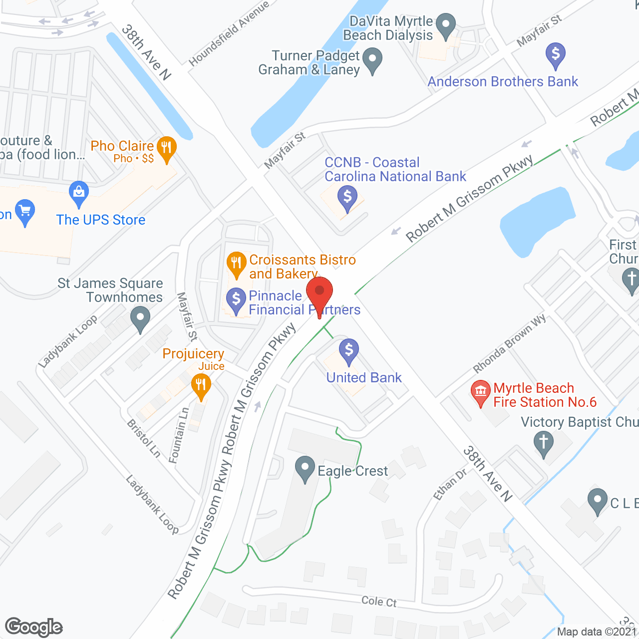 Map of the neighborhood around TerraBella Myrtle Beach