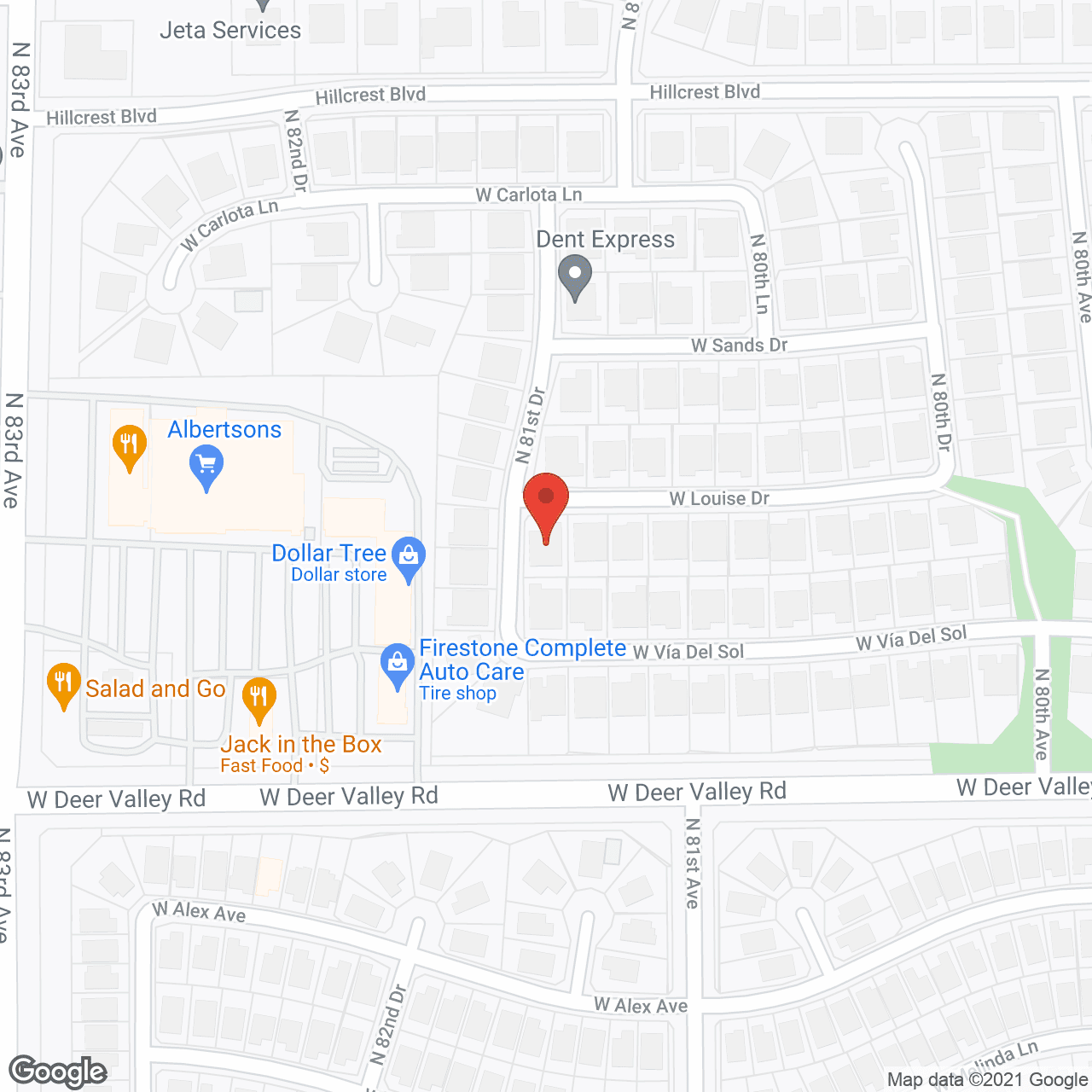 Map of the neighborhood around Arizona's Best Assisted Adult Care Home