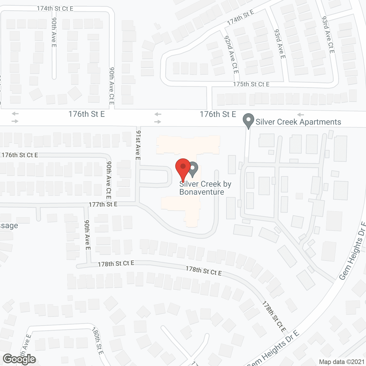 Map of the neighborhood around Silver Creek by Bonaventure