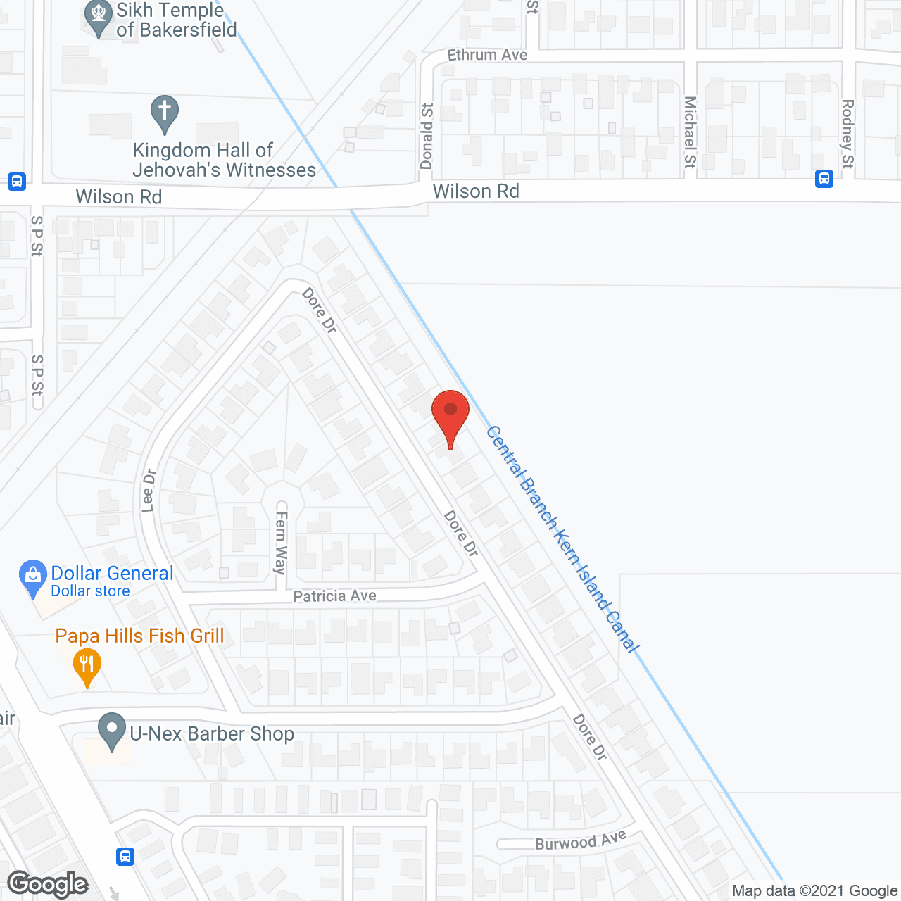 Map of the neighborhood around St. Jude Home Care