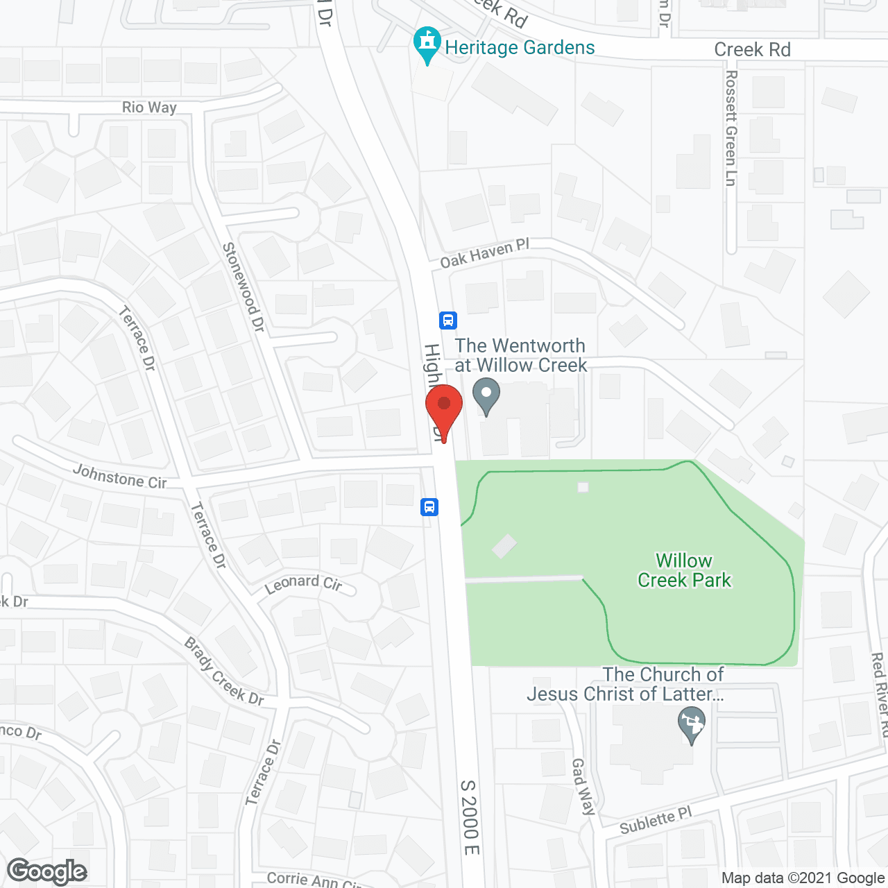 Map of the neighborhood around Valencia at Willow Creek