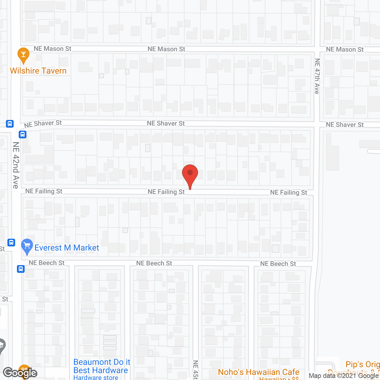 Map of the neighborhood around Maria Danciu