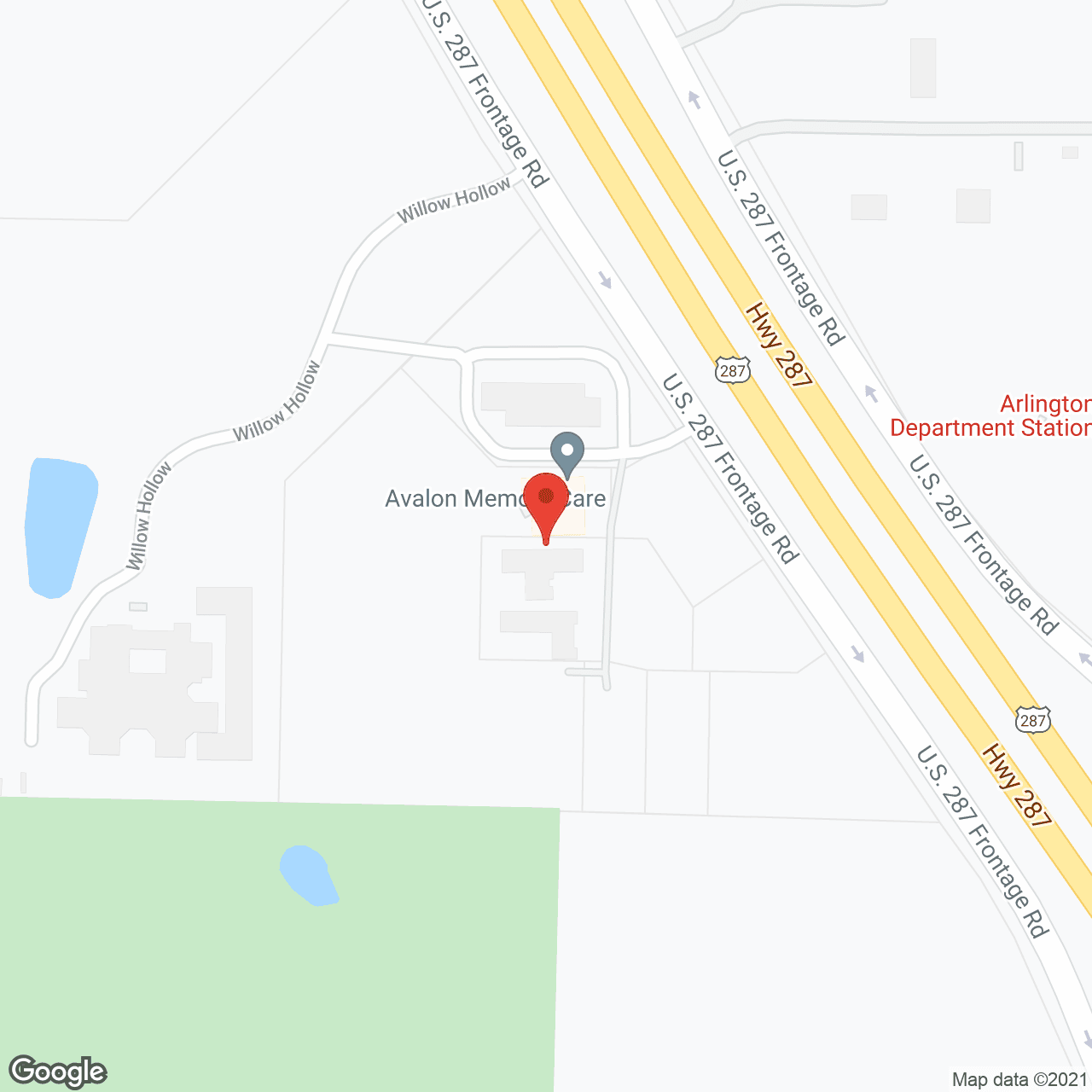 Map of the neighborhood around Avalon Memory Care - 7204 Hwy 287
