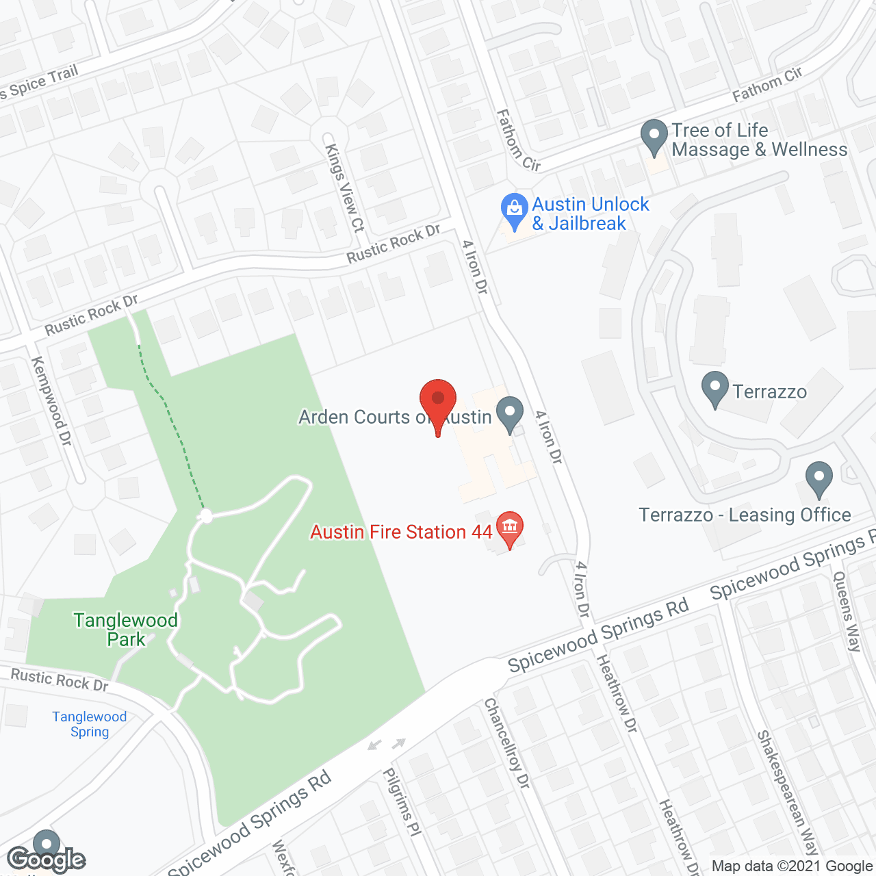 Map of the neighborhood around Arden Courts A ProMedica Memory Care Community in Austin