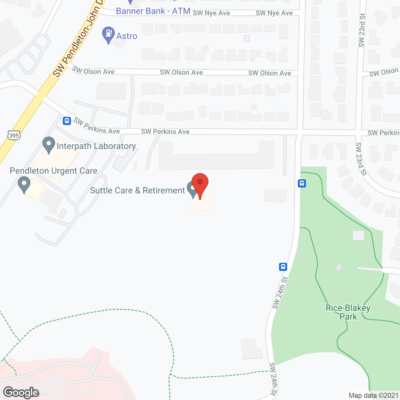 Map of the neighborhood around Suttle Care and Retirement