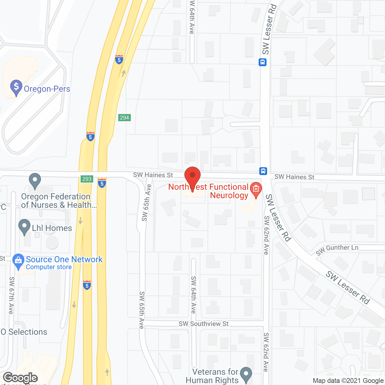 Map of the neighborhood around La Bella Villa