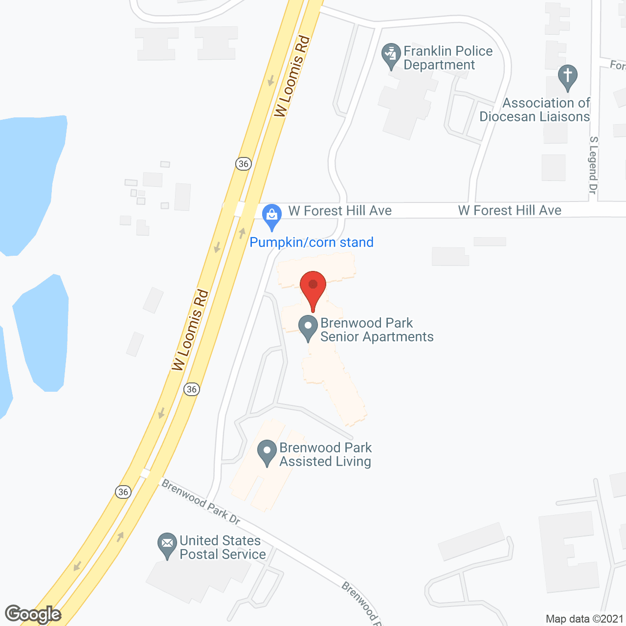Map of the neighborhood around Brenwood Park