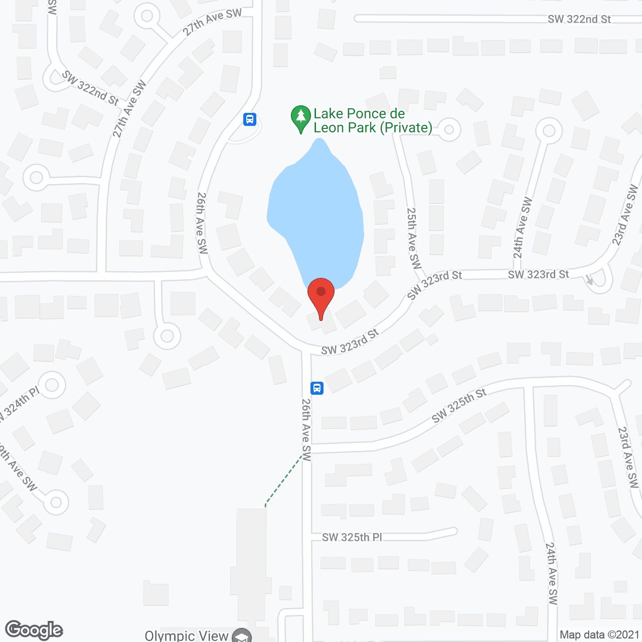 Map of the neighborhood around Pine Woods Adult Family Home