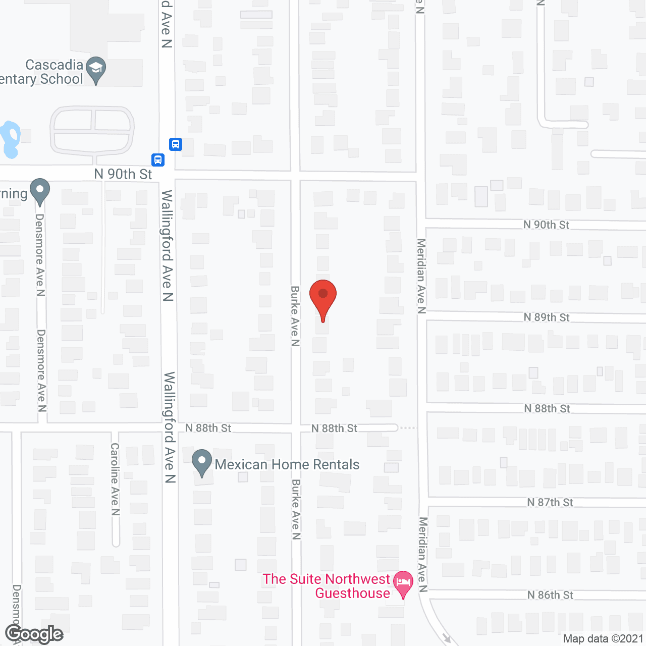 Map of the neighborhood around Mac's Adult Family Home