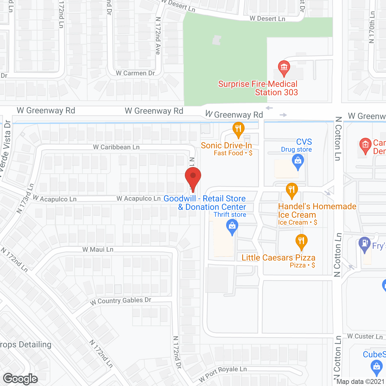 Map of the neighborhood around Golden Experience Assisted Living